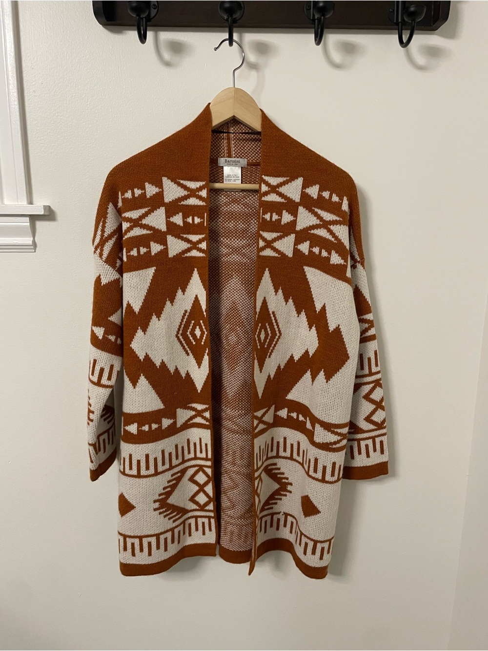 Bartolini Aztec Open-Front Cardigan Sweater
